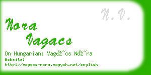 nora vagacs business card